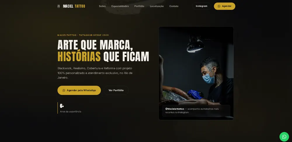 Site institucional do Maciel Tattoo
