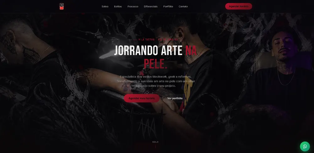 Site institucional do Vila Tattoo